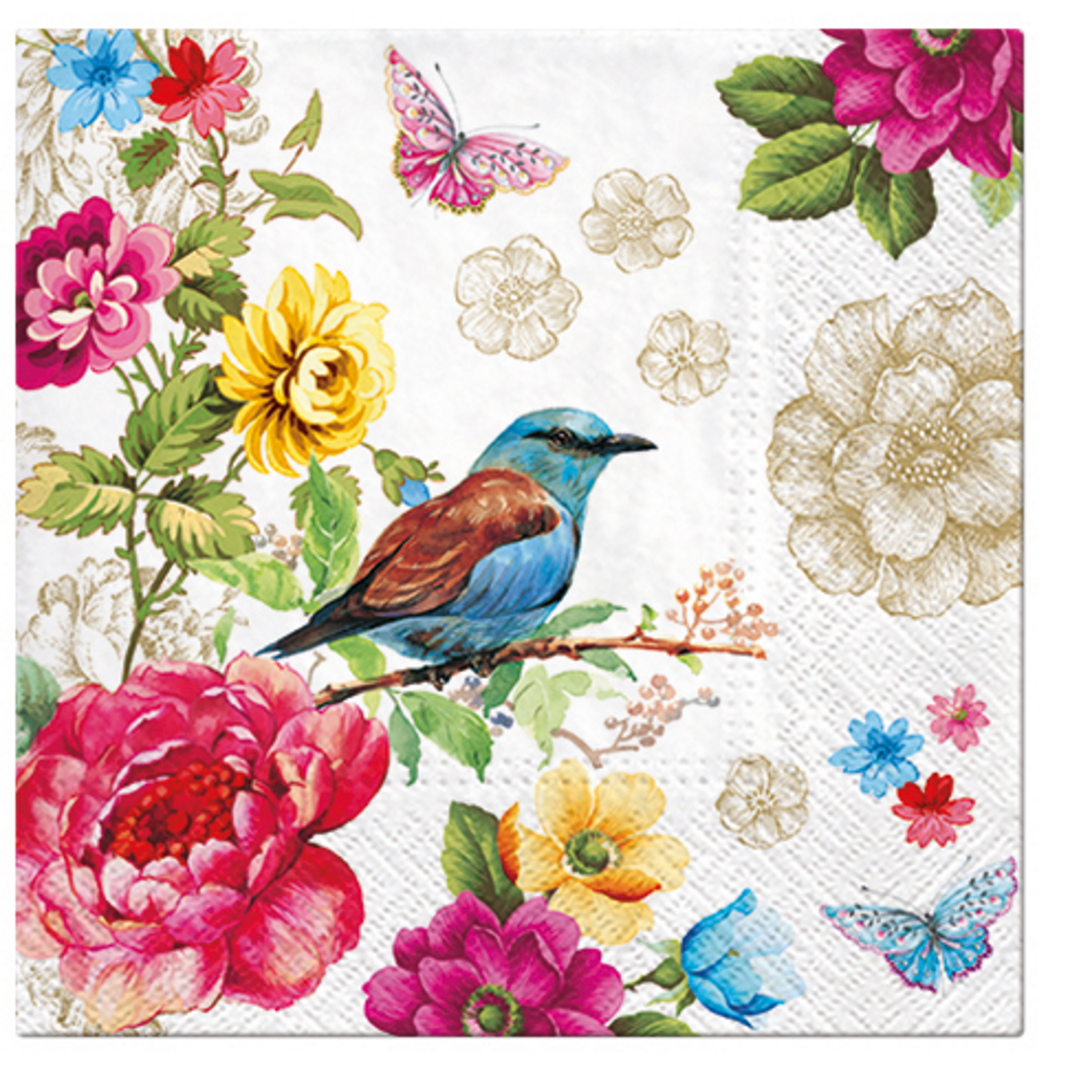 Paw Lunch Napkins 33cm BIRD OF PARADISE-4