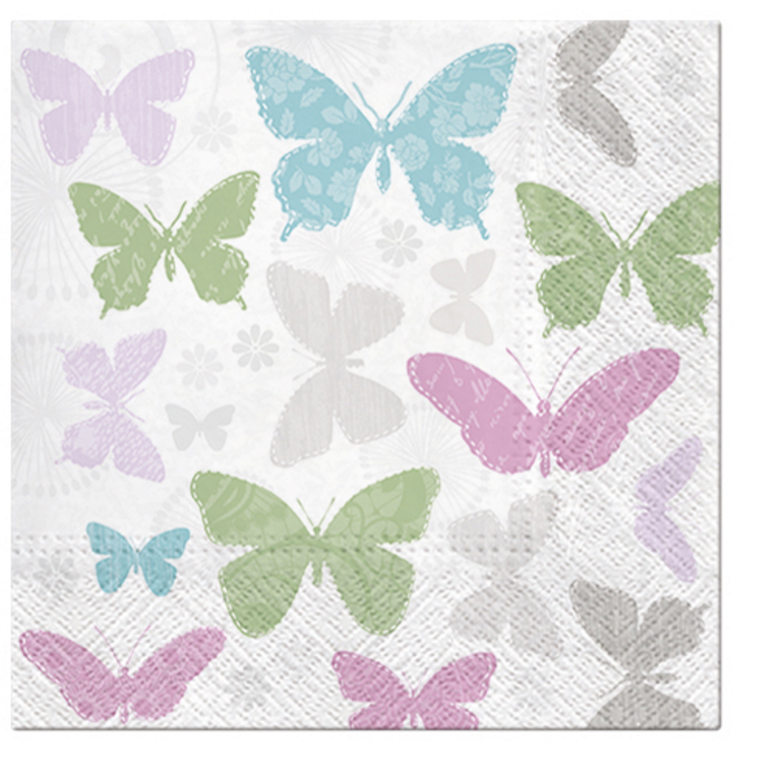 Paw Lunch Napkins 33cm SOFT BUTTERFLIES-1