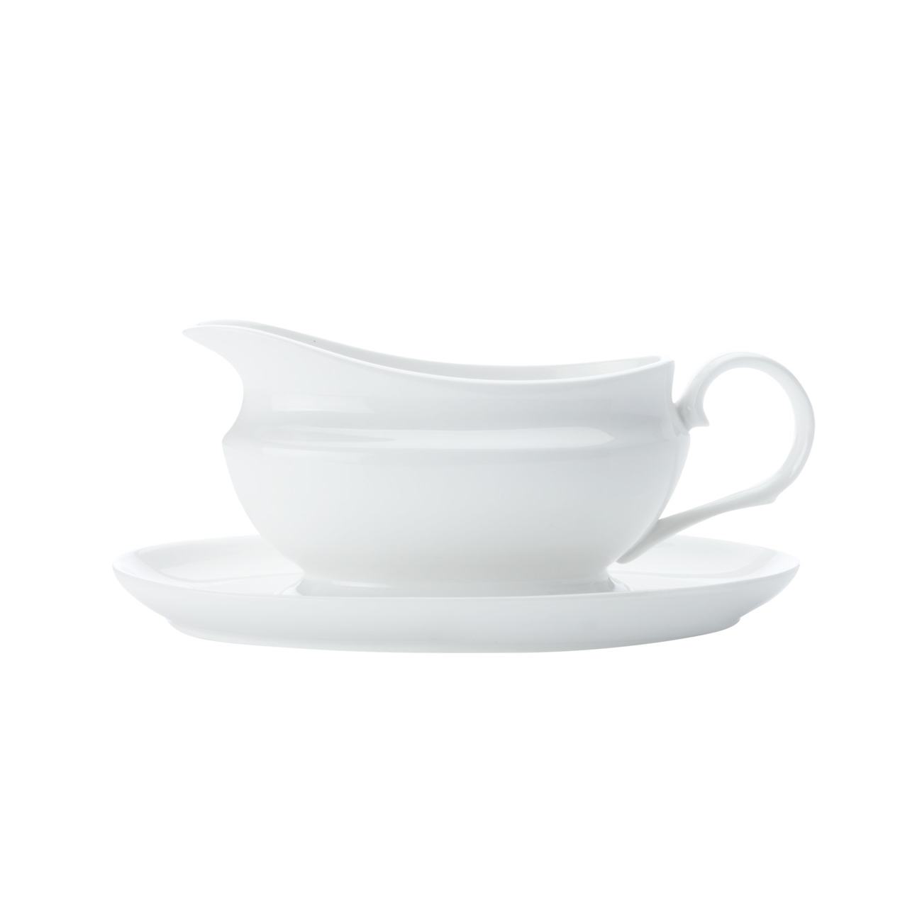 MW White Basics Gravy Boat & Saucer 550ML Gift Boxed-1