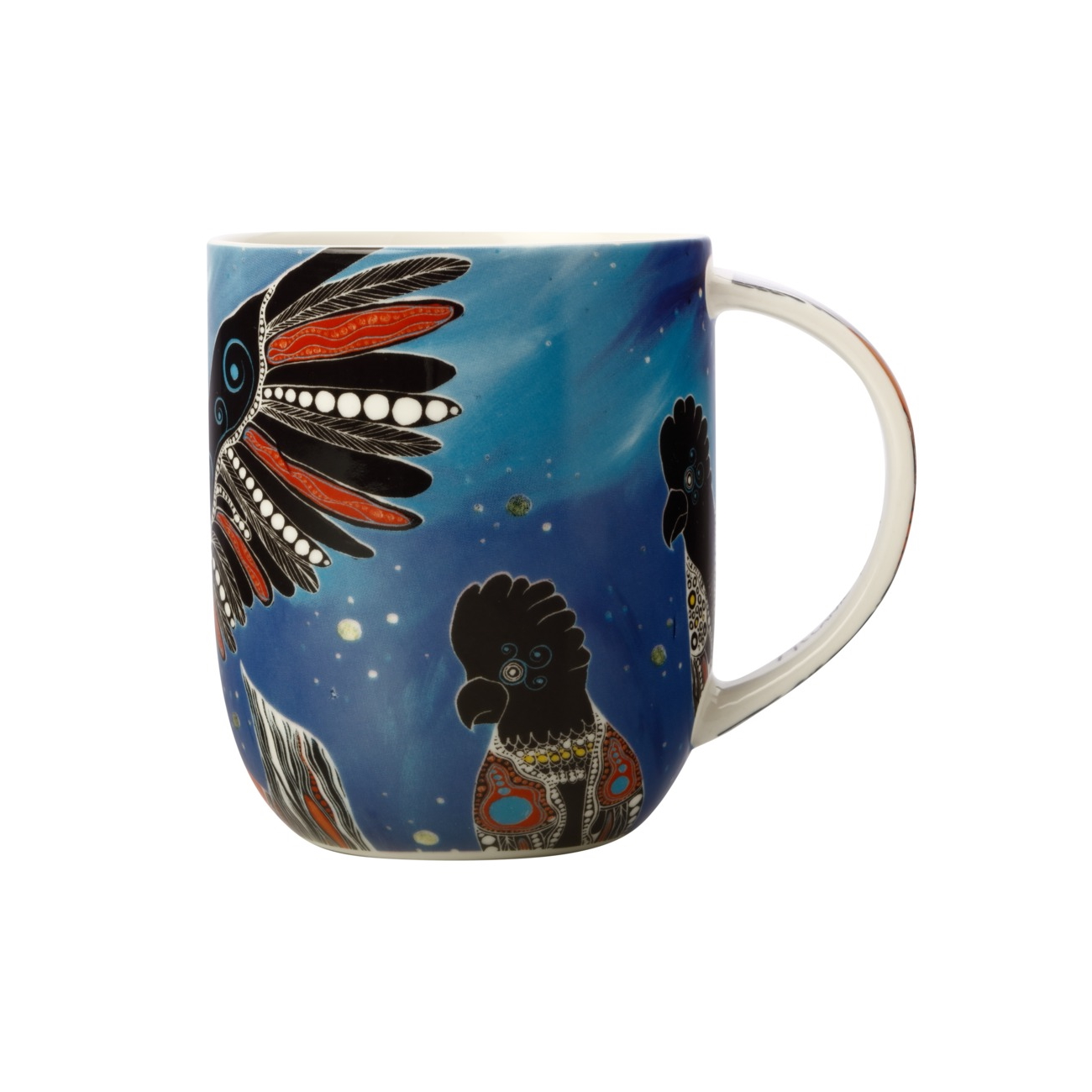 MW Melanie Hava Jugaig-Bana-Wabu Mug 440ML Black Cockatoos Gift Boxed-4