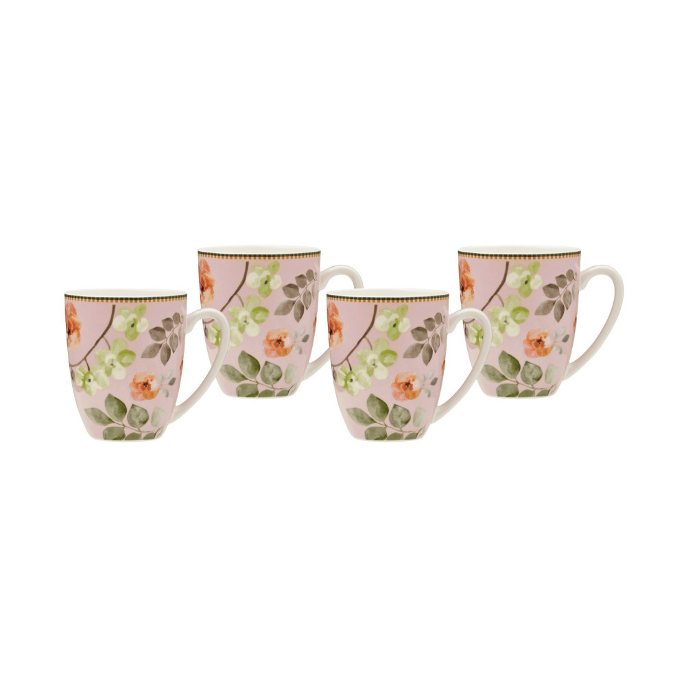 Maxwell & Williams Arcadia Coupe Mug 420ML Set of 4 Pink Gift Boxed-1