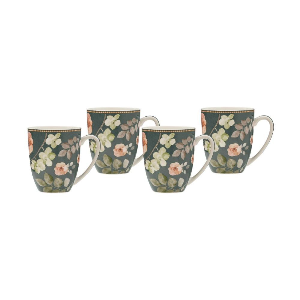 Maxwell & Williams Arcadia Coupe Mug 420ML Set of 4 Green Gift Boxed-1