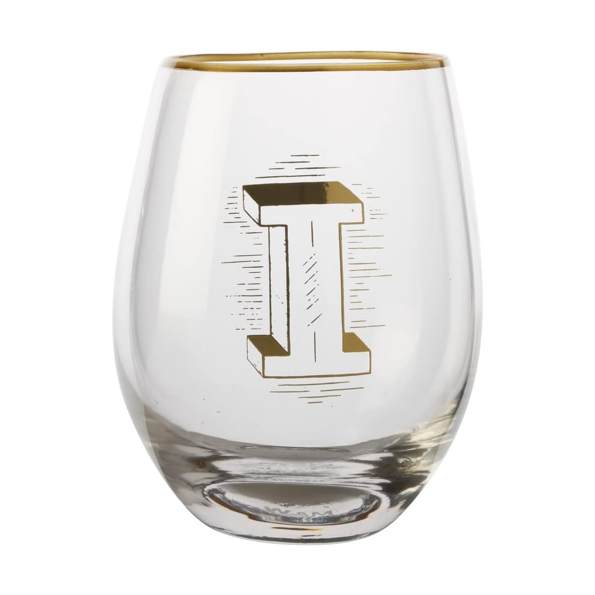 Maxwell & Williams The Letterettes Stemless Glass 500ML "I" Gift Boxed-2