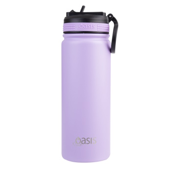 Oasis Stainless Steel Double Wall Insulated Challenger Sports Bottle  550ml - Lavender