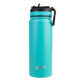 Oasis Stainless Steel Double Wall Insulated Challenger Sports Bottle  550ml - Turquoise