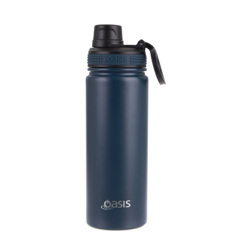 Oasis Stainless Steel Insulated Challenger Sports Bottle With Screw Cap 550ml - NAVY