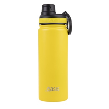 Oasis Stainless Steel Insulated Challenger Sports Bottle With Screw Cap 550ml - NEON YELLOW
