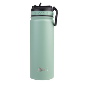 Oasis Stainless Steel Double Wall Insulated Challenger Sports Bottle  550ml - SAGE GREEN
