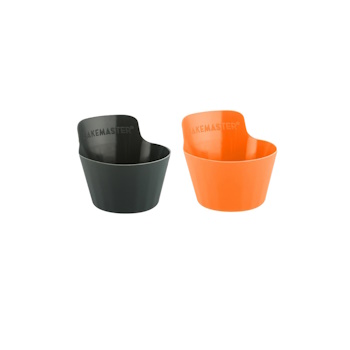Silicone Baking Cups Set Of 12 7 X 4cm Orange grey