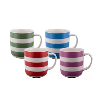 Bundanoon Classic Mug Set of 4 Naut Stripes