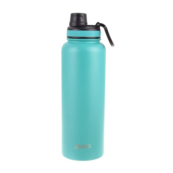 Oasis Stainless Steel Double Wall Insulated Challenger Sports Bottle 1.1L - Turquoise
