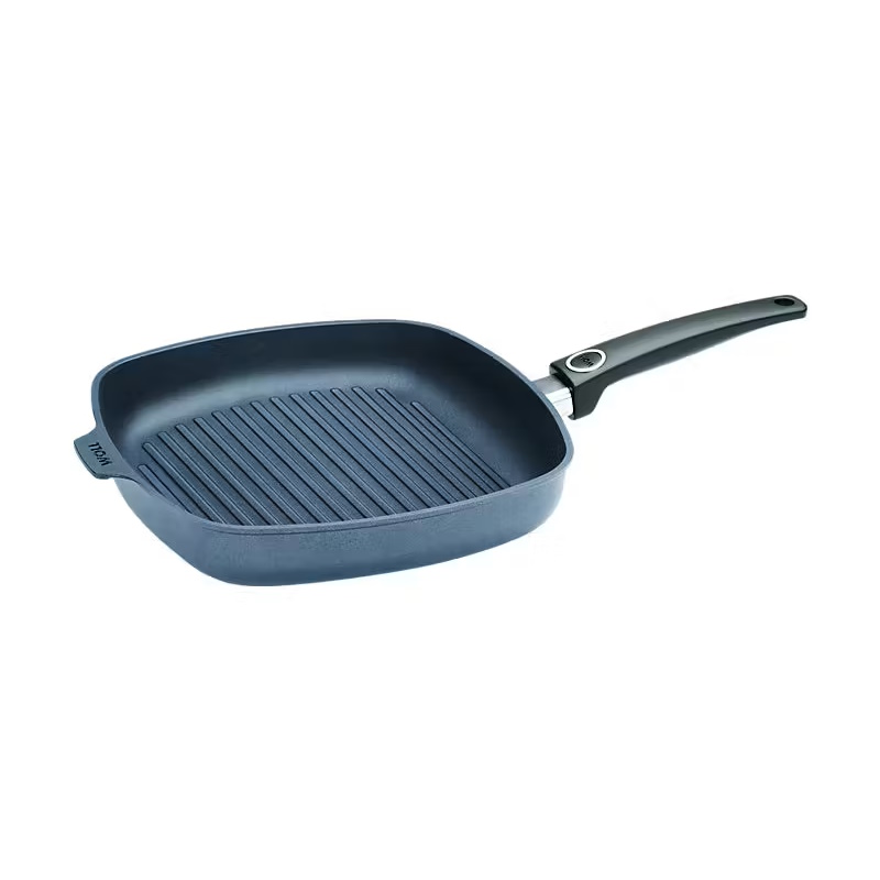 Woll Diamond Lite Fix Handle Conventional Square Grill Pan 28cm-1