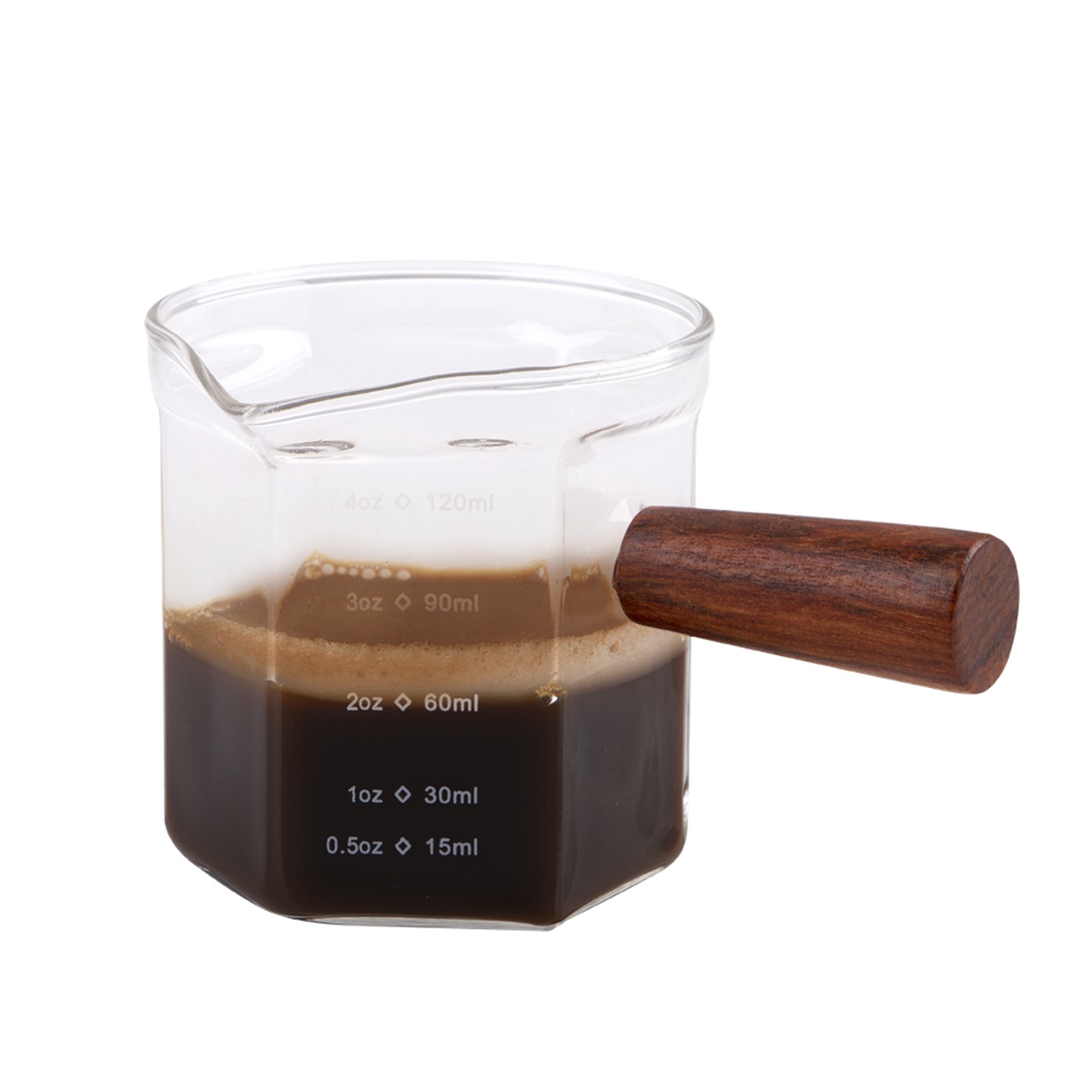 Casabarista Espresso Shot Glass With Wood Handle 120ml 4oz-4