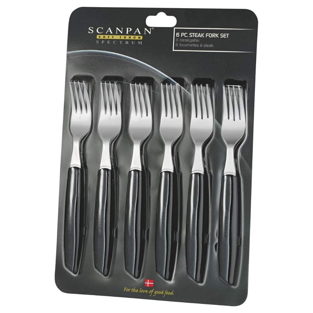 Scanpan Spectrum Forks set of 6 - Black