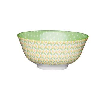 Mikasa Does it All Bowl 15.7cm - Geometric Grn