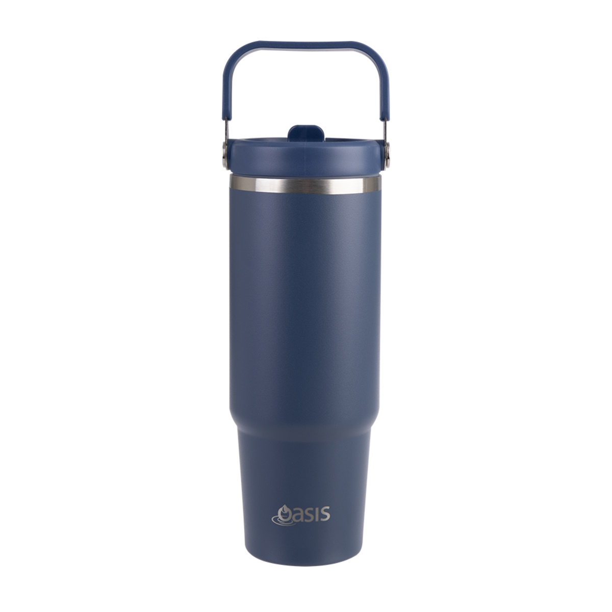 Oasis Stainless Steel Double Wall Insulated Voyager Carry Tumbler 900ml Indigo