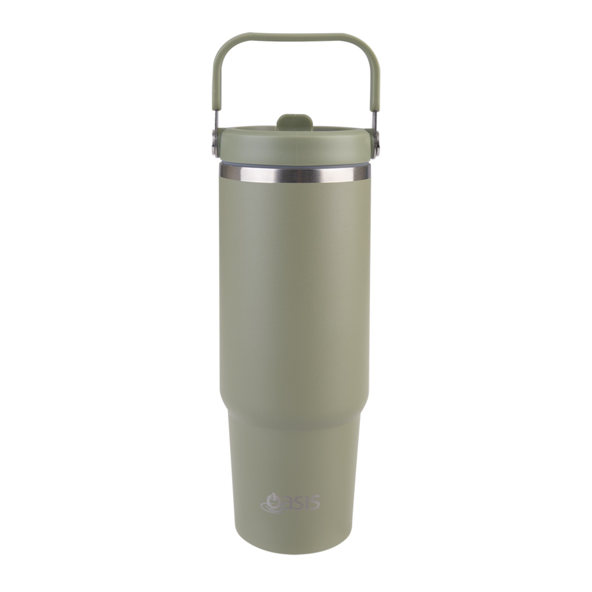 Oasis Stainless Steel Double Wall Insulated Voyager Carry Tumbler 900ml Olive Green-1