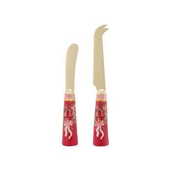 Maxwell & Williams Festive Flora Spreader & Cheese Knife Set Gift Boxed