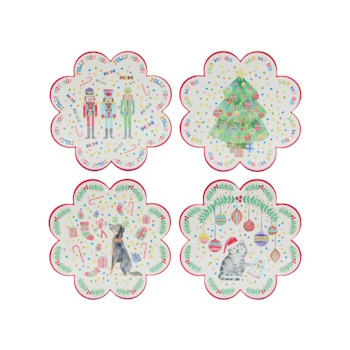 Maxwell & Williams Jolly Joy Joy Ceramic Coaster 10.5cm Set of 4 Gift Boxed