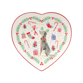 Maxwell & Williams Jolly Joy Joy Heart Dish 20cm Dog Gift Boxed