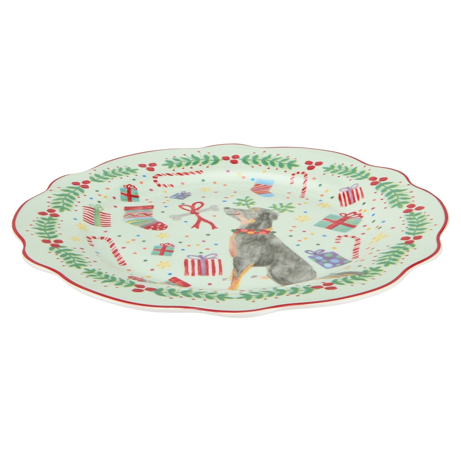 Maxwell & Williams Jolly Joy Joy Plate 20cm Dog Gift Boxed