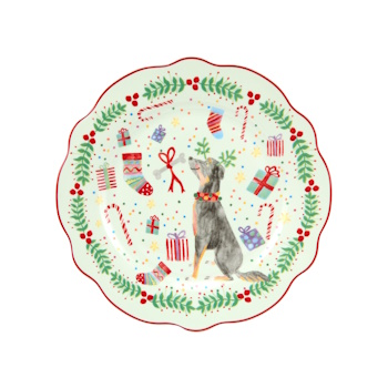 Maxwell & Williams Jolly Joy Joy Plate 20cm Dog Gift Boxed