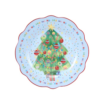 Maxwell & Williams Jolly Joy Joy Plate 20cm Christmas Tree Gift Boxed