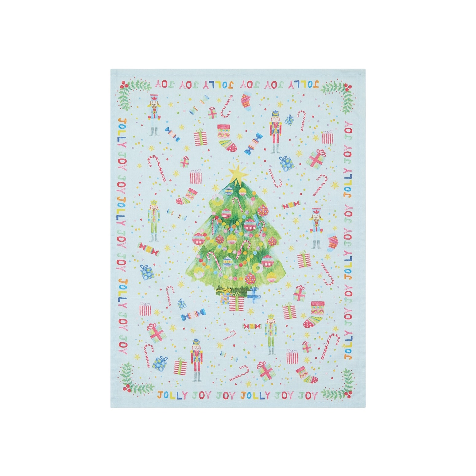 Maxwell & Williams Jolly Joy Joy Tea Towel 50x70cm Gift Boxed-1