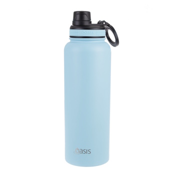 Oasis Stainless Steel Insulated Challenger Sports Bottle With Screw Cap 1.1L- Island Blue