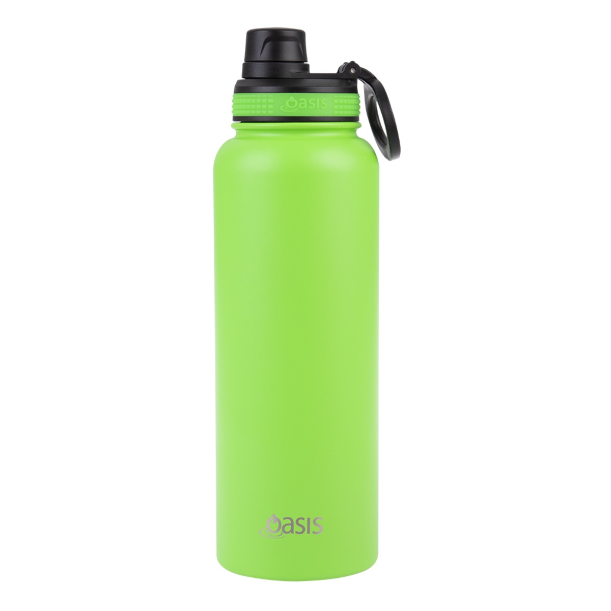 Oasis Stainless Steel Insulated Challenger Sports Bottle With Screw Cap 1.1L- Neon Green-1