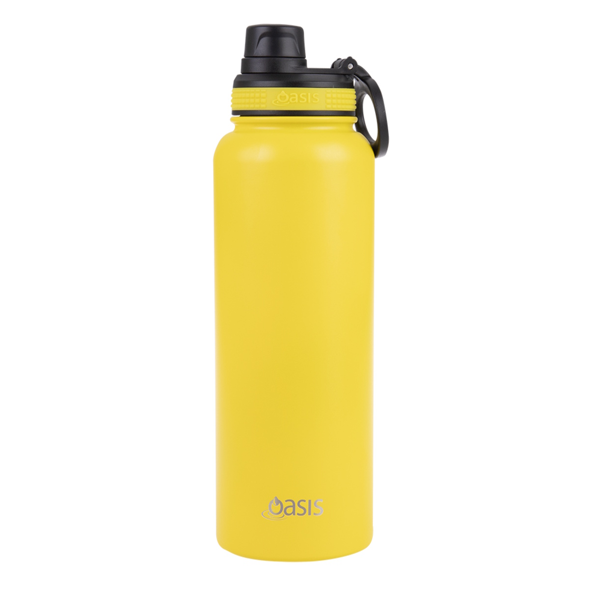 Oasis Stainless Steel Insulated Challenger Sports Bottle With Screw Cap 1.1L- Neon Yellow-1