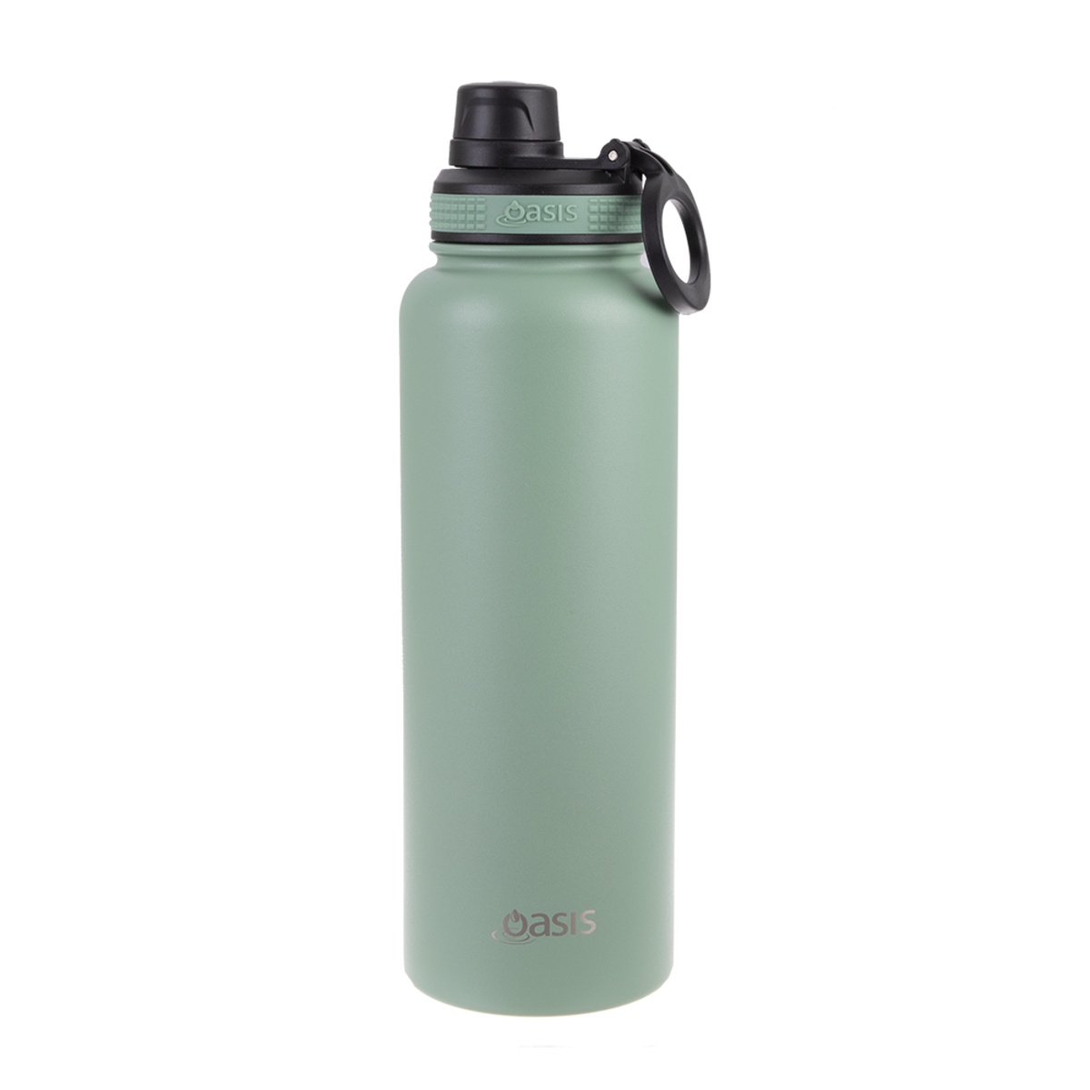 Oasis Stainless Steel Insulated Challenger Sports Bottle With Screw Cap 1.1L- Sage Green-1