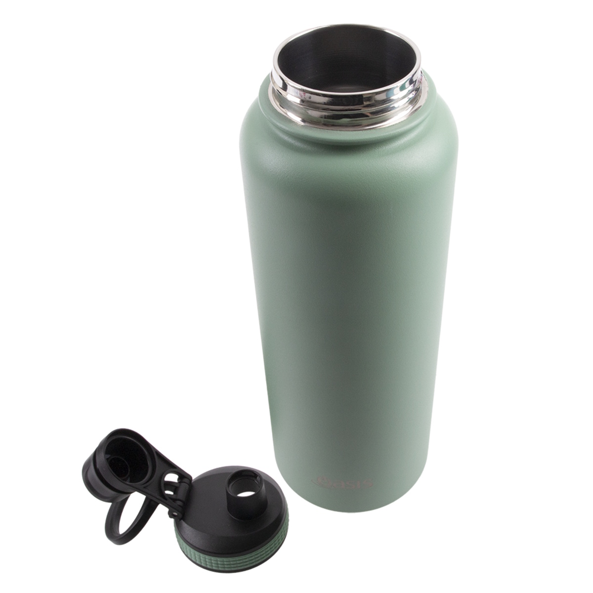 Oasis Stainless Steel Insulated Challenger Sports Bottle With Screw Cap 1.1L- Sage Green-3