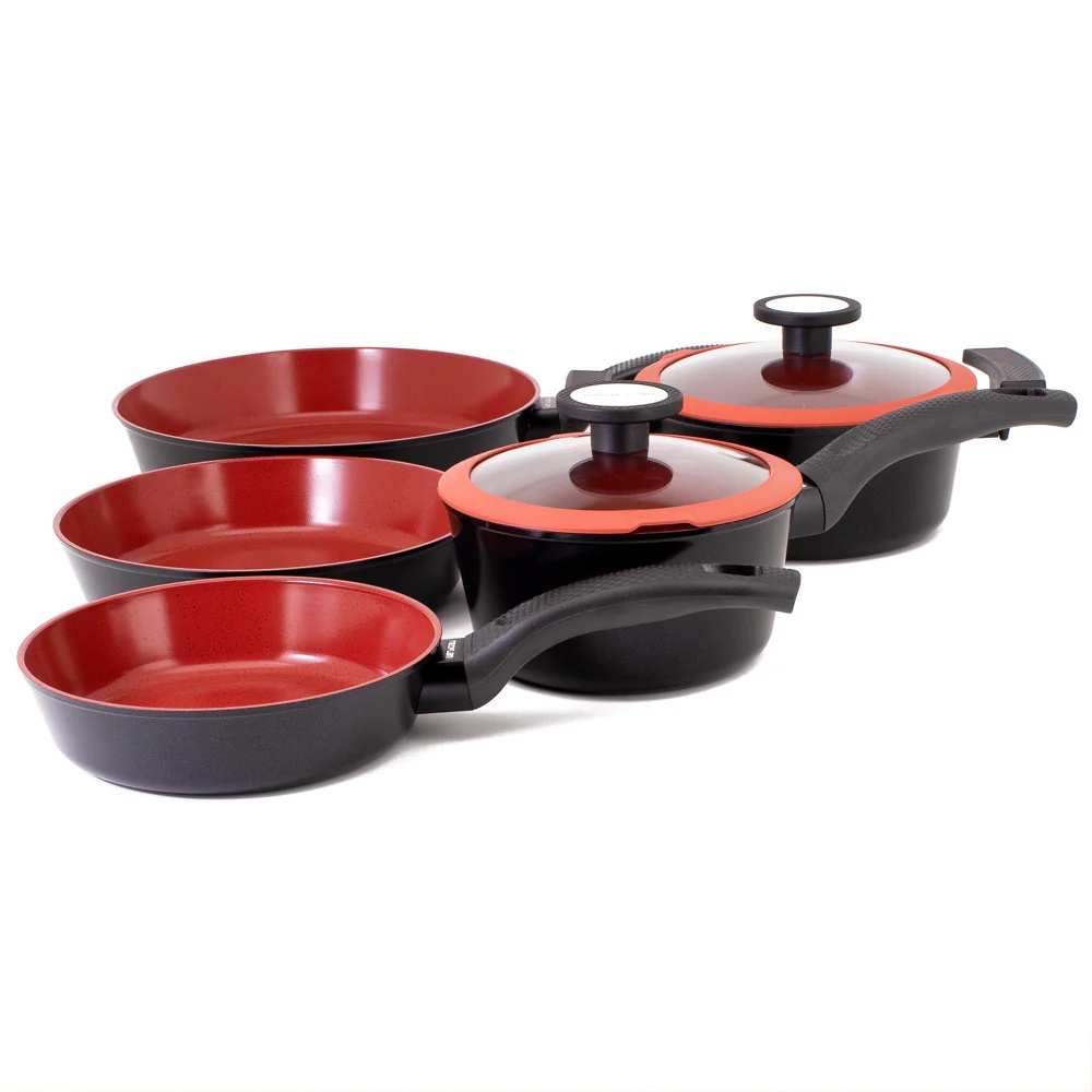 Neoflam De Chef induction set of 5 plus bonus pan protector-3