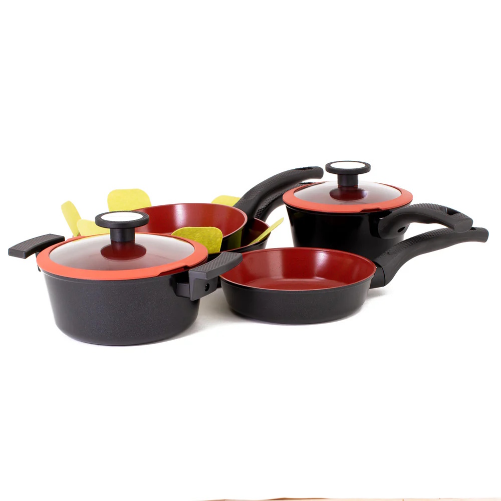 Neoflam De Chef induction set of 5 plus bonus pan protector-4