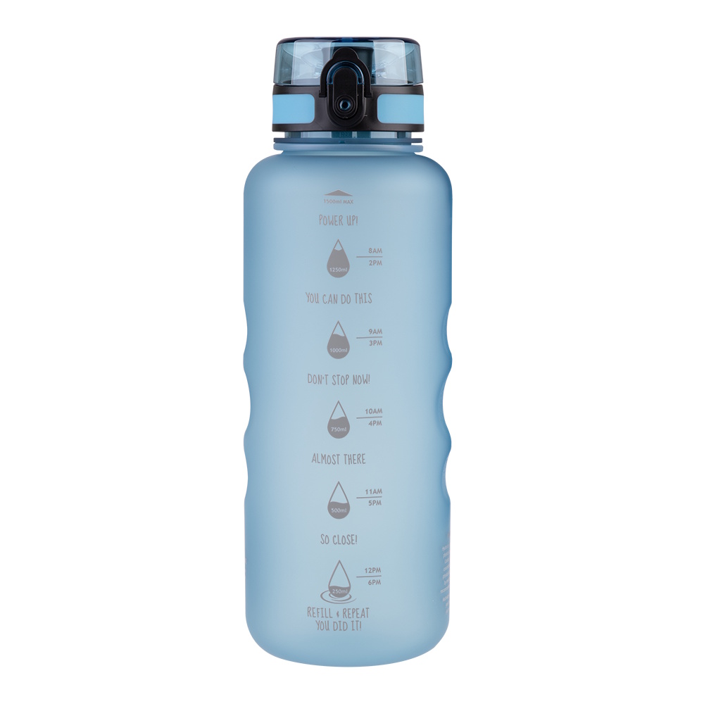 Oasis Tritan Motivational Sports Bottle 1.5l Glacier Blue-1