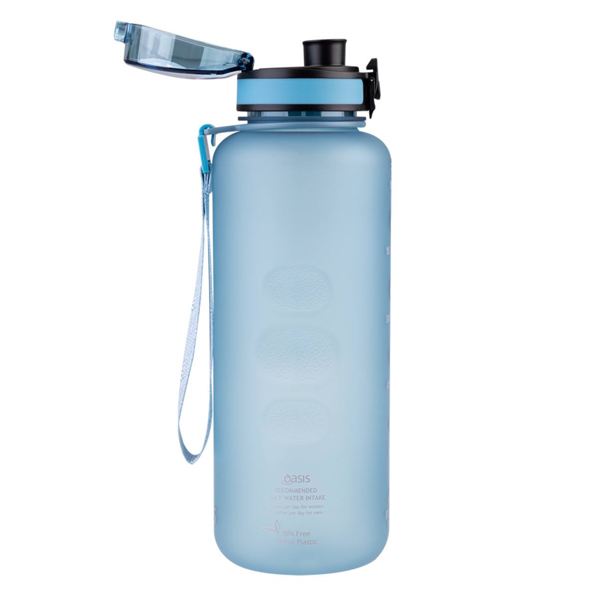 Oasis Tritan Motivational Sports Bottle 1.5l Glacier Blue-3