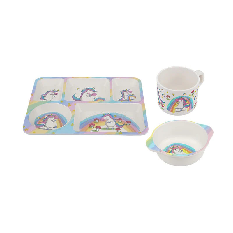 Maxwell & Williams Jedda Robaard Magical Tales Melamine 3pc Dinner Set Unicorn Gift Boxed-3