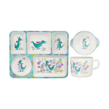 Maxwell & Williams Jedda Robaard Magical Tales Melamine 3pc Dinner Set Dragon Gift Boxed