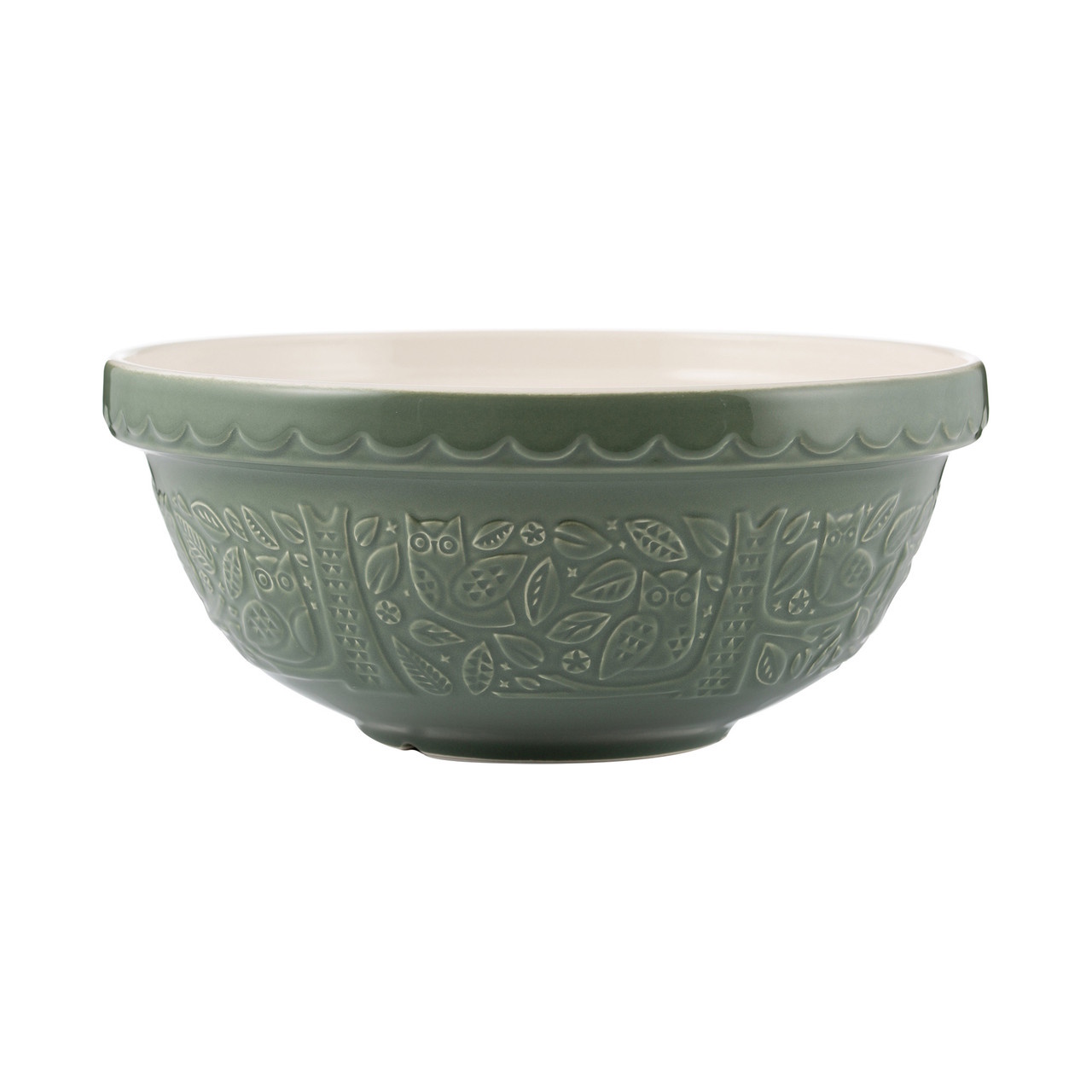 MASON CASH In The Forest Owl Green Mixing Bowl 26cm/2.7L-1