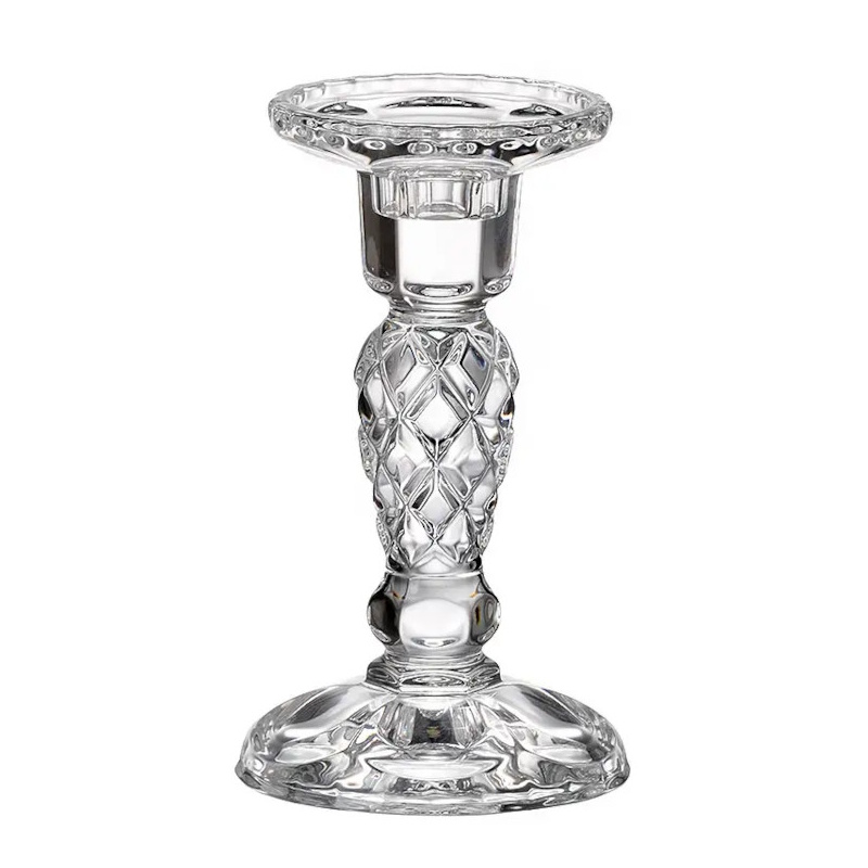 Bohemia Crystal Diamond Candle Holder 15cm-1