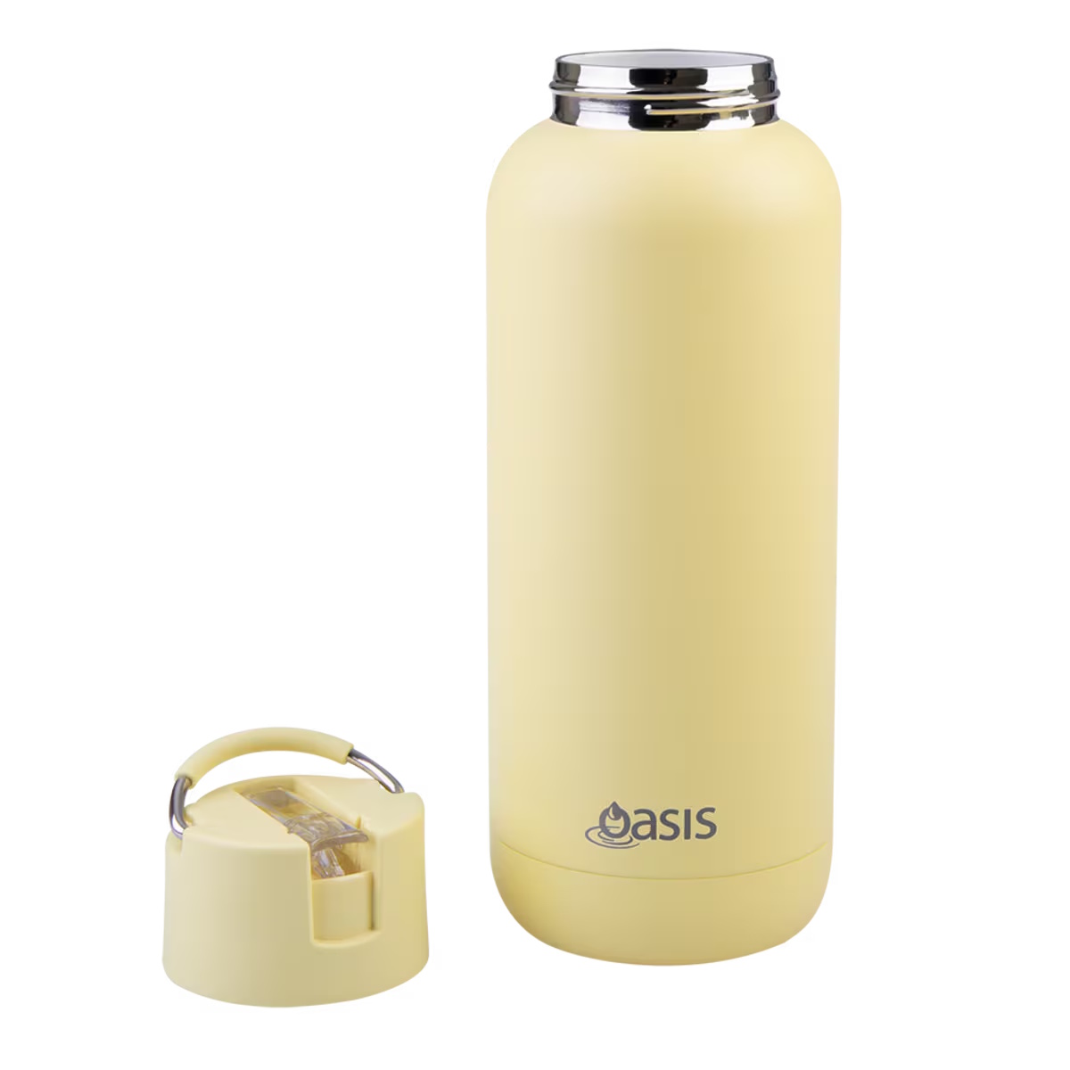 Oasis Moda Ceramic Lined Stainless Steel Triple Wall Insulated Drink Bottle 1l - Daffodil-2