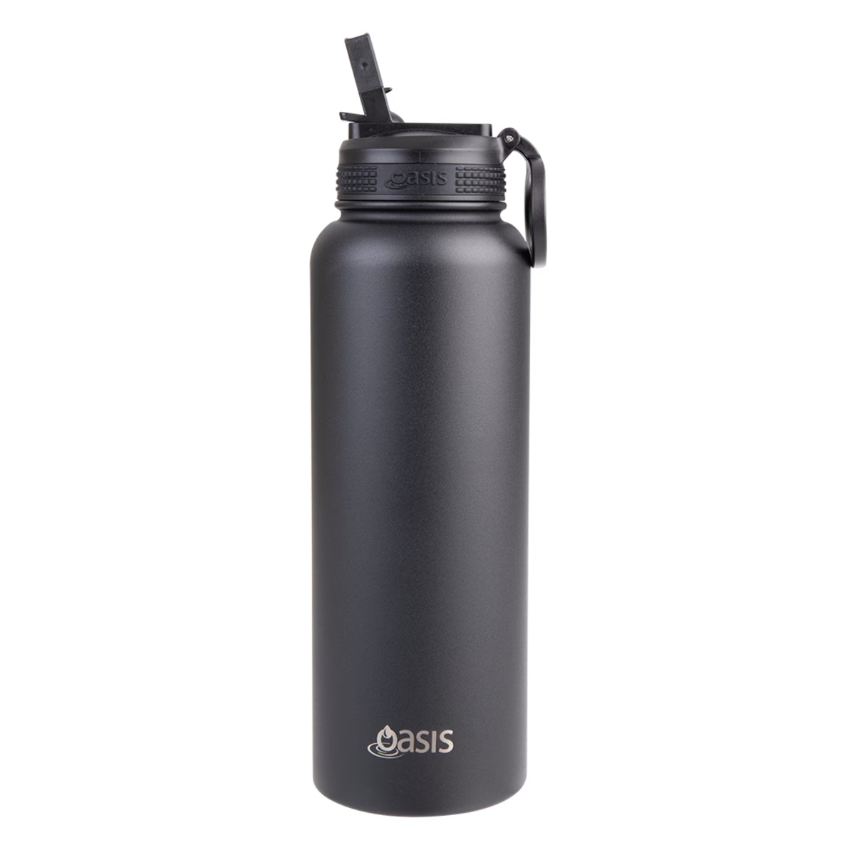 Oasis Stainless Steel Double Wall Insulated Challenger Sports Bottle 1.1L - Black-2