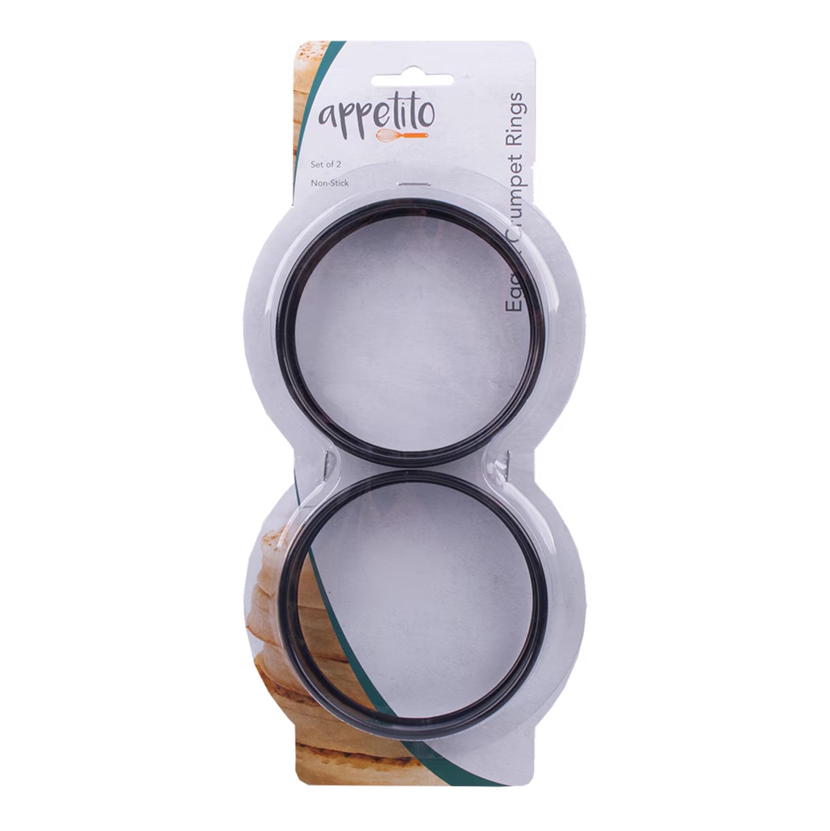 Appetito Non Stick Egg/Crumpet Rings - Set of 2-3