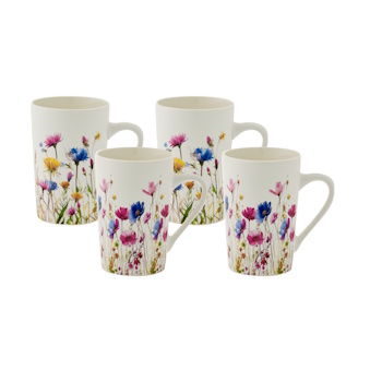 Bundanoon Tube Mug 385ml, Set of 4 - Meadow