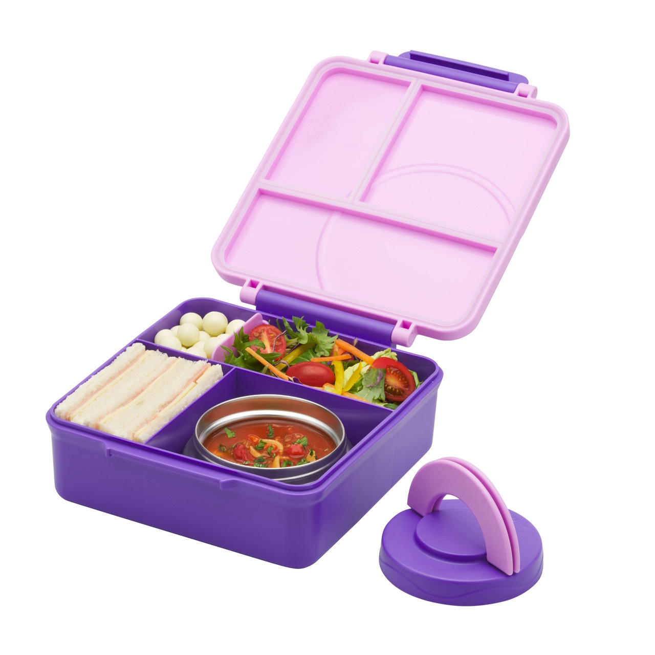 Avanti Yum Yum Bento Lunch Box w Insulated Food Jar - Lavender-4