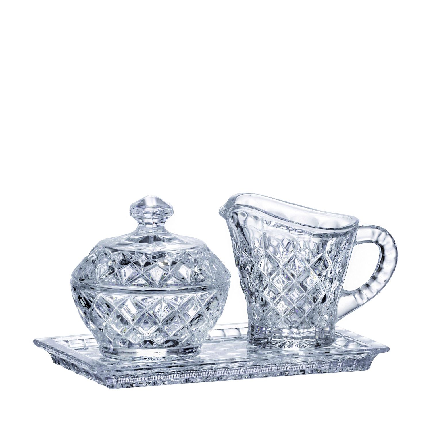 Bohemia Crystal Diamond Sugar Set 3pc set-1