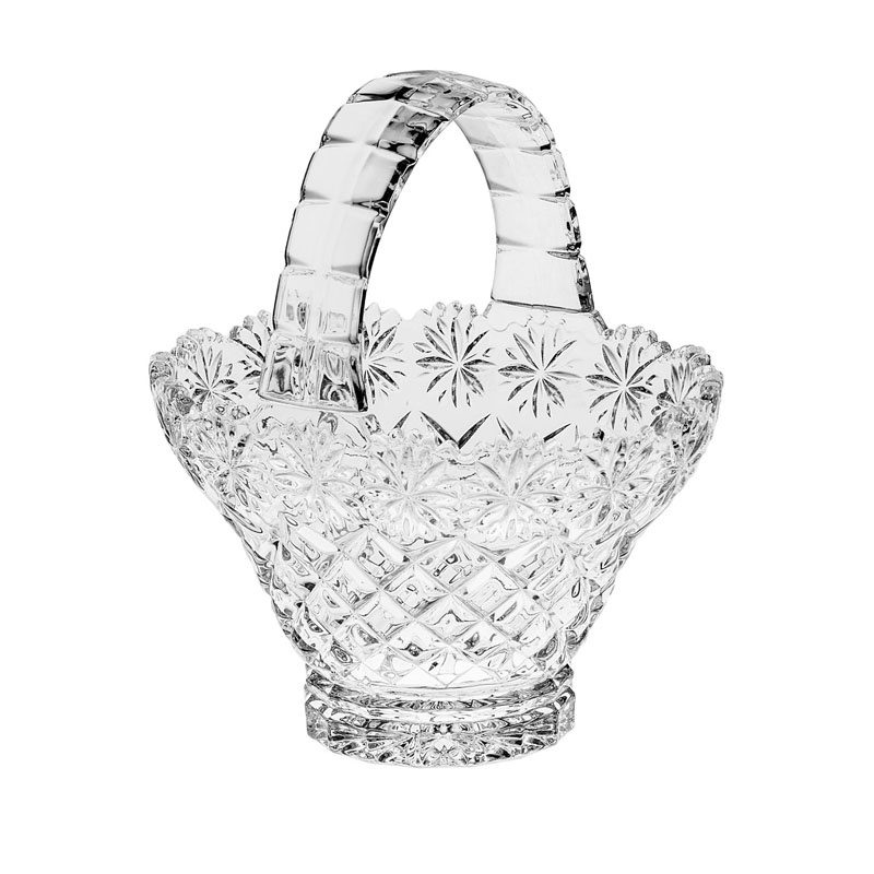 Bohemia Crystal Daisy Basket 20.5cm-1