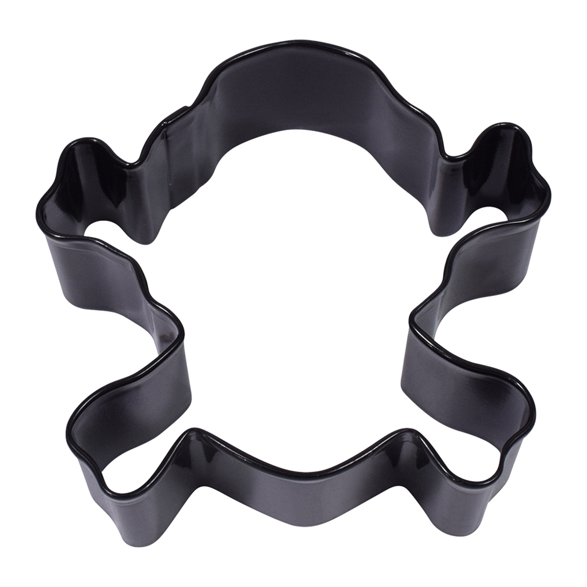 Skull & Crossbones Cookie Cutter 9cm (Black)-1