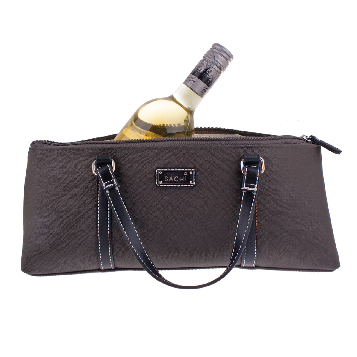 Sachi Insulated Wine Purse Charcoal